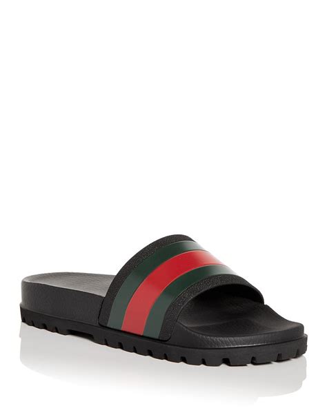 striped gucci slides|Gucci slides clearance.